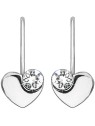 Evolution Group Orecchini a cuore in argento con Swarovski 31299.1 bianco donna