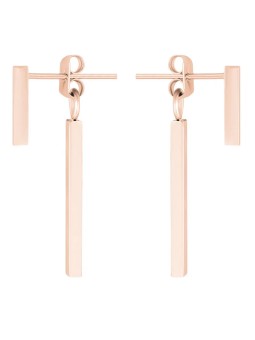 Troli Orecchini in acciaio dorato rosa Patatine fritte donna