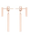 Troli Orecchini in acciaio dorato rosa Patatine fritte donna