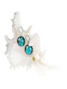 Lampglas Misteriosi orecchini Deep Sea realizzati con perle Lampglas e argento puro EP11 donna