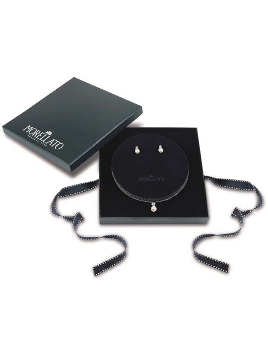 Morellato Set di gioielli in argento con perle Perla SANH09 (orecchini, catena, ciondolo) donna
