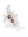 Lampglas Meravigliosi orecchini a forma di regina egizia in perle di lampglas con oro 24 carati EP28 donna