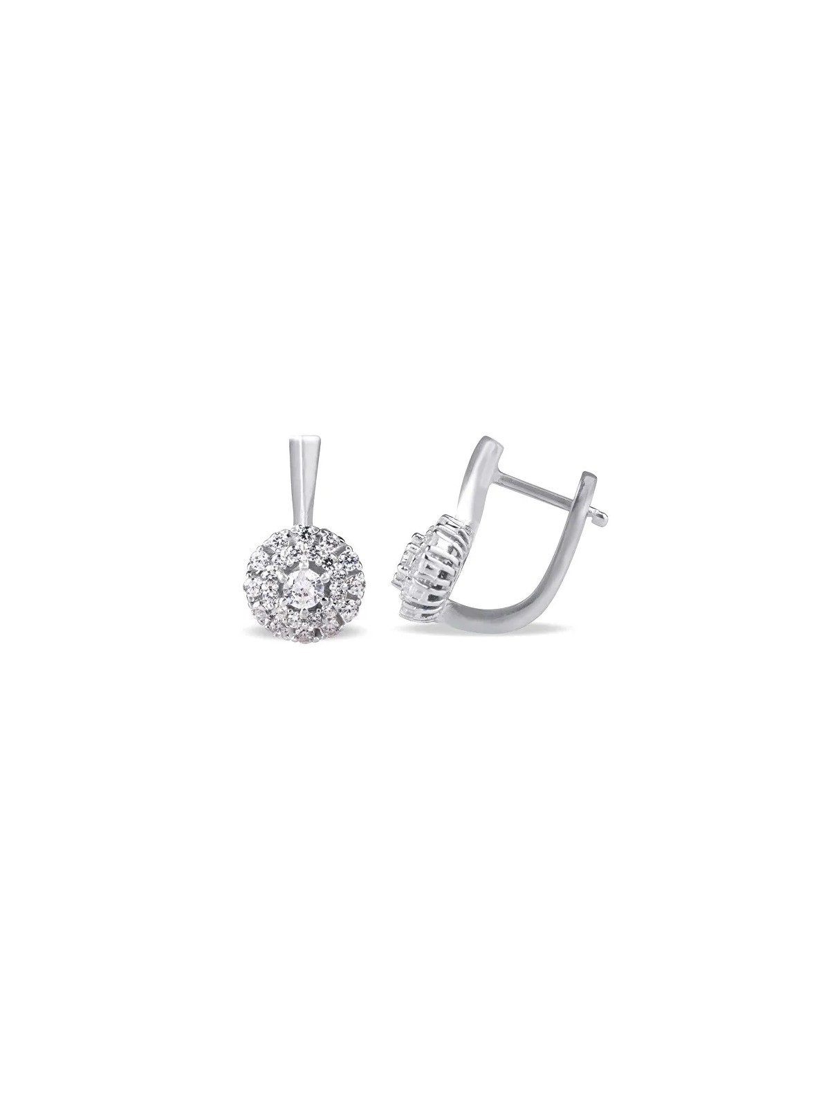 Beneto Orecchini in argento scintillanti con zirconi trasparenti AGUC2263 donna