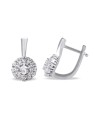 Beneto Orecchini in argento scintillanti con zirconi trasparenti AGUC2263 donna