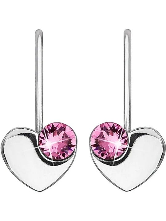 Evolution Group Orecchini a cuore in argento con Swarovski 31299.3 Rose donna