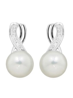 Silver Cat Delicati orecchini con perla e zirconi SC398 donna