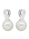 Silver Cat Delicati orecchini con perla e zirconi SC398 donna