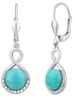 Silvego Orecchini in argento con turchese naturale JST14710TU donna