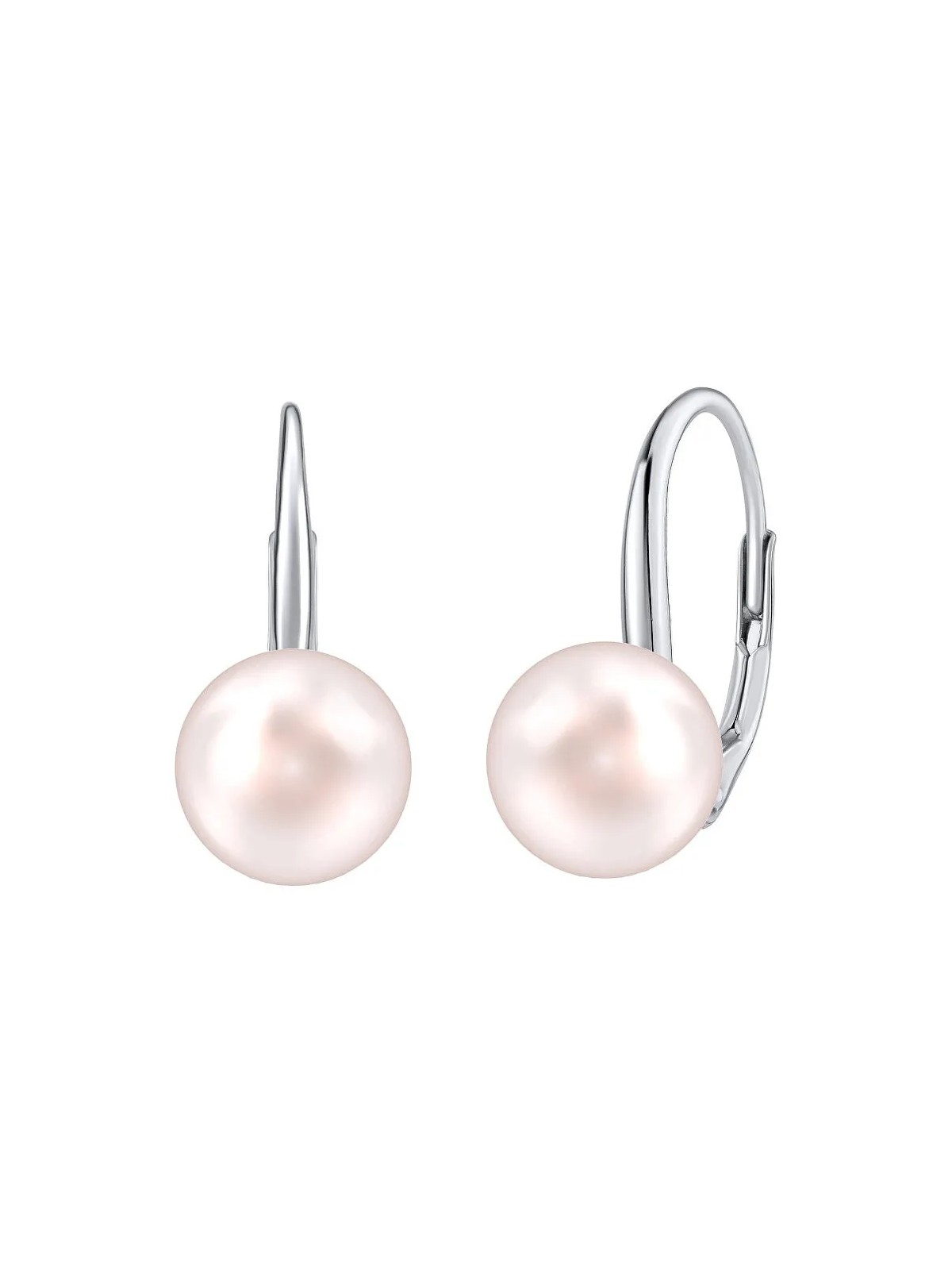 Silvego Orecchini in argento con perla rosa chiaro Swarovski ® Crystals VSW015ELPS donna