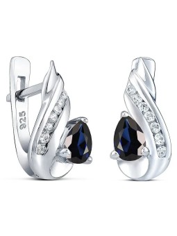 Orecchini Silvego in argento con zaffiro sintetico Valeria QRE04S donna