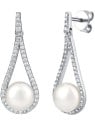 Silvego Orecchini di lusso in argento con vera perla bianca LPSGRP19233W donna