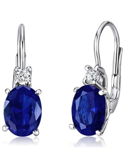 Orecchini Silvego in argento con zaffiro sintetico Sierra SILVEGOB31811S donna