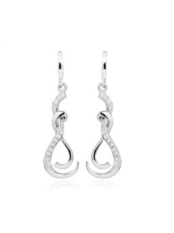 Orecchini eleganti Gatto Argento con zirconi SC430 donna