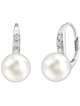Orecchini Silvego in argento con cristalli Swarovski® bianchi LPSER0639 donna