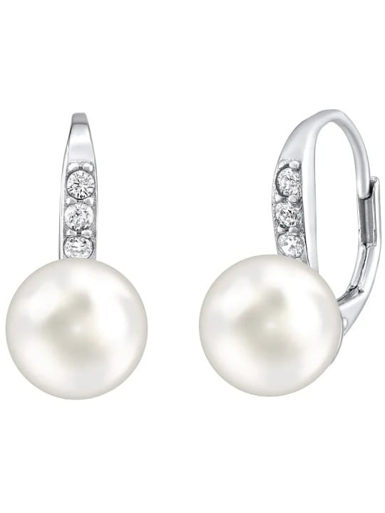 Orecchini Silvego in argento con cristalli Swarovski® bianchi LPSER0639 donna
