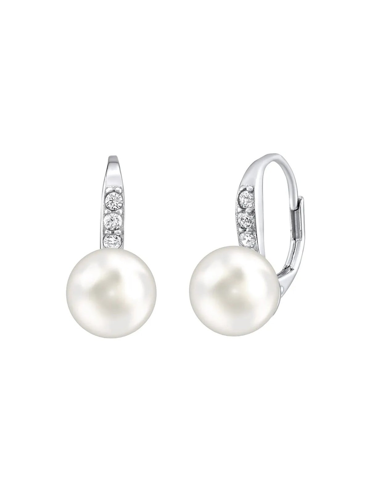 Orecchini Silvego in argento con cristalli Swarovski® bianchi LPSER0639 donna