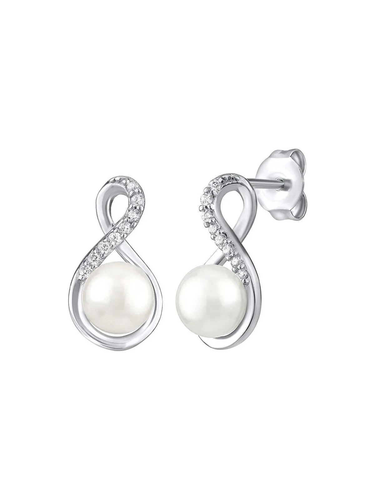 Silvego Orecchini originali in argento con vera perla bianca JST16959E donna