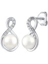 Silvego Orecchini originali in argento con vera perla bianca JST16959E donna