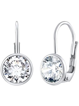 Orecchini Silvego Eleganti in argento con zirconi Swarovski trasparenti SILVEGOB70607S donna