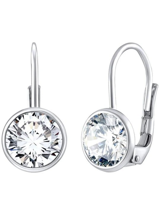 Orecchini Silvego Eleganti in argento con zirconi Swarovski trasparenti SILVEGOB70607S donna