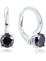 Beneto Eleganti orecchini in argento con zirconi neri AGUC2255 donna