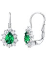 Silvego Orecchini in argento con pietra Swarovski verde Created Stones SILVEGO31866G donna