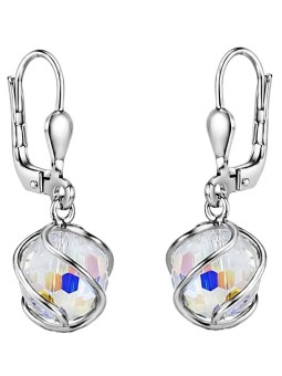 Silvego Orecchini pendenti scintillanti con cristalli Swarovski® SILVEGOB31644 donna