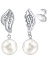 Silvego Orecchini in argento con perla naturale bianca FW12574W donna