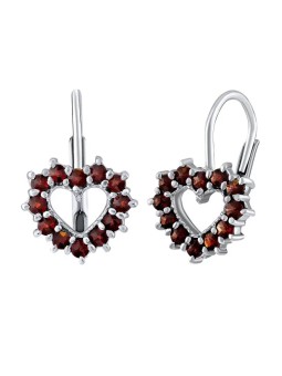 Orecchini Silvego in argento con veri granati SILVEGOB380095 donna