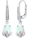 Silvego Orecchini in argento con opale sintetico bianco JJJE1267W donna