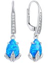 Silvego Orecchini in argento con opale sintetico blu JJJE1267B donna