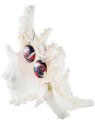 Lampglas Orecchini Magic Mayan Love in perla Lampglas EP37 donna