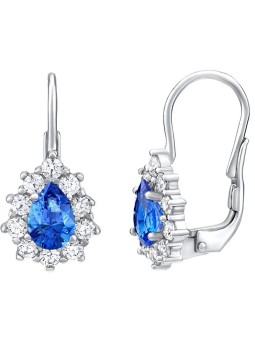 Silvego Orecchini in argento con zirconi Swarovski® blu SILVEGO31866M donna