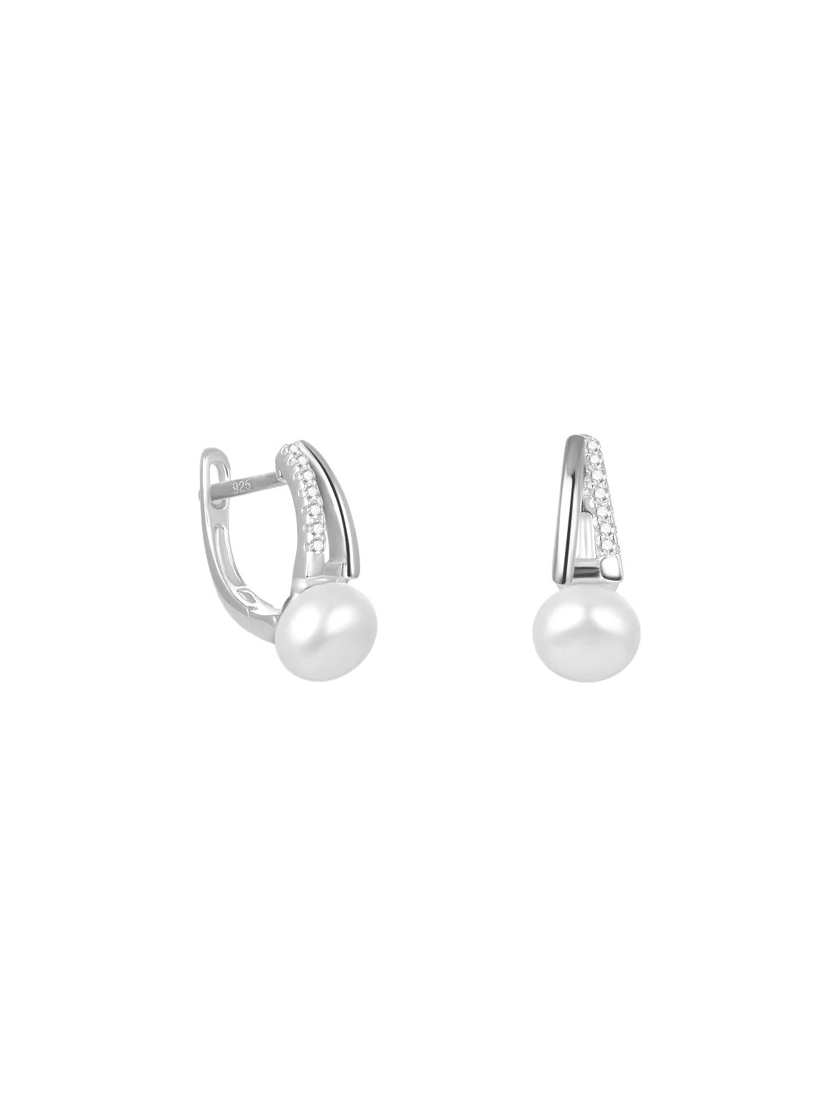 Beneto Eleganti orecchini in argento con vera perla d'acqua dolce AGUC2262P donna