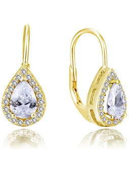 Beneto Orecchini placcati oro con zirconi trasparenti AGUC2228-GOLD donna