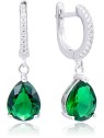 Beneto Elegant orecchini in argento con zirconi verdi AGUC2249 donna