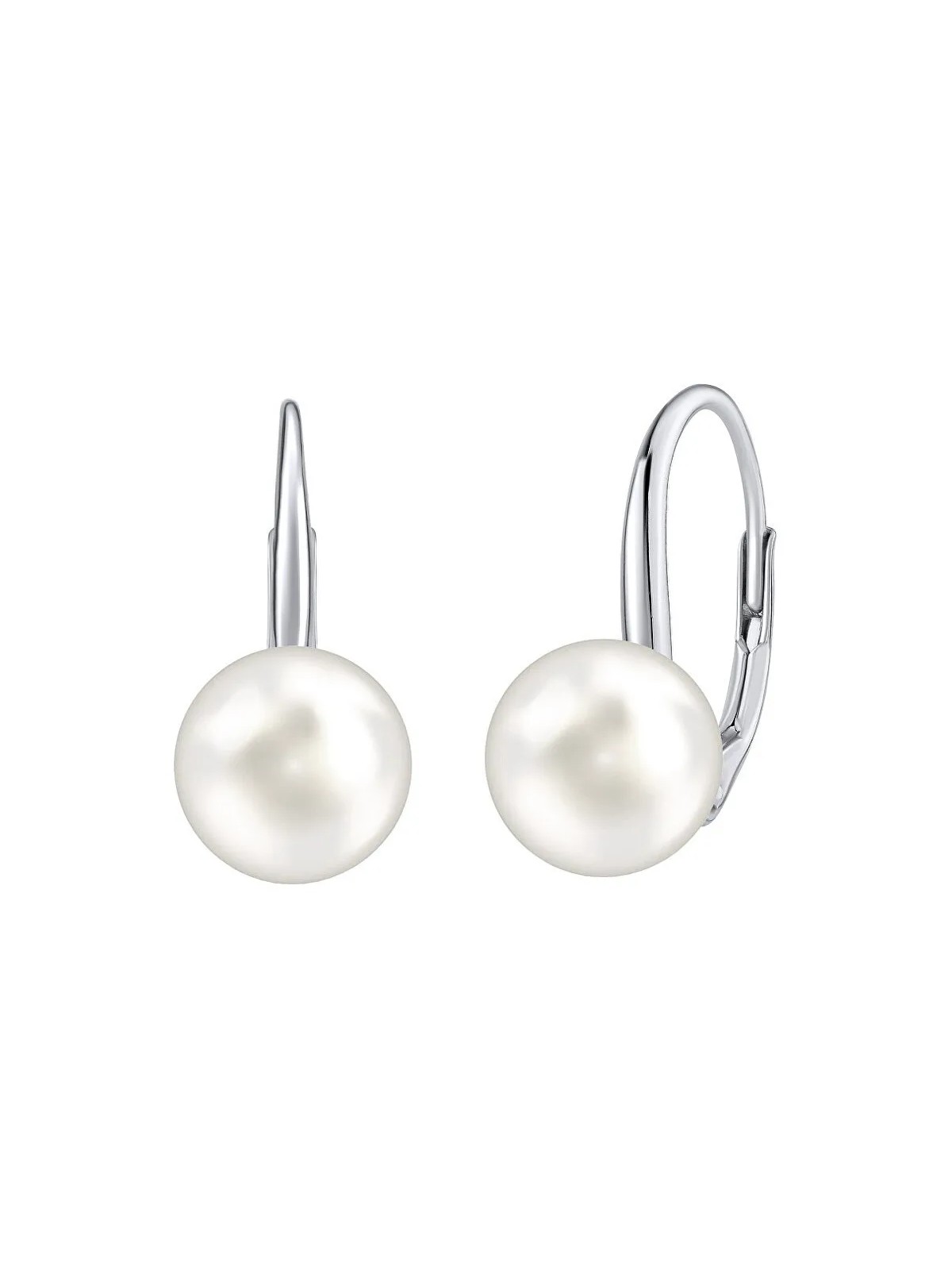 Silvego Orecchini in argento con cristallo Swarovski® bianchi perla VSW018ELPS donna