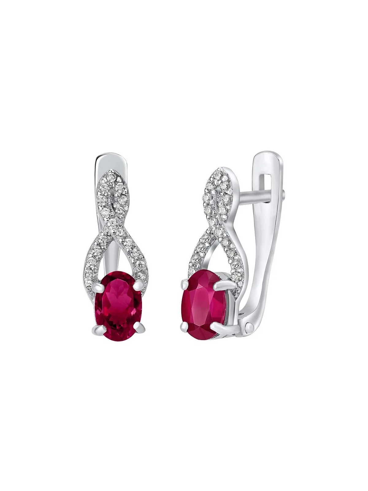 Orecchini Silvego in argento con rubino sintetico GRACE QRE03R donna