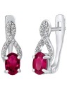 Orecchini Silvego in argento con rubino sintetico GRACE QRE03R donna