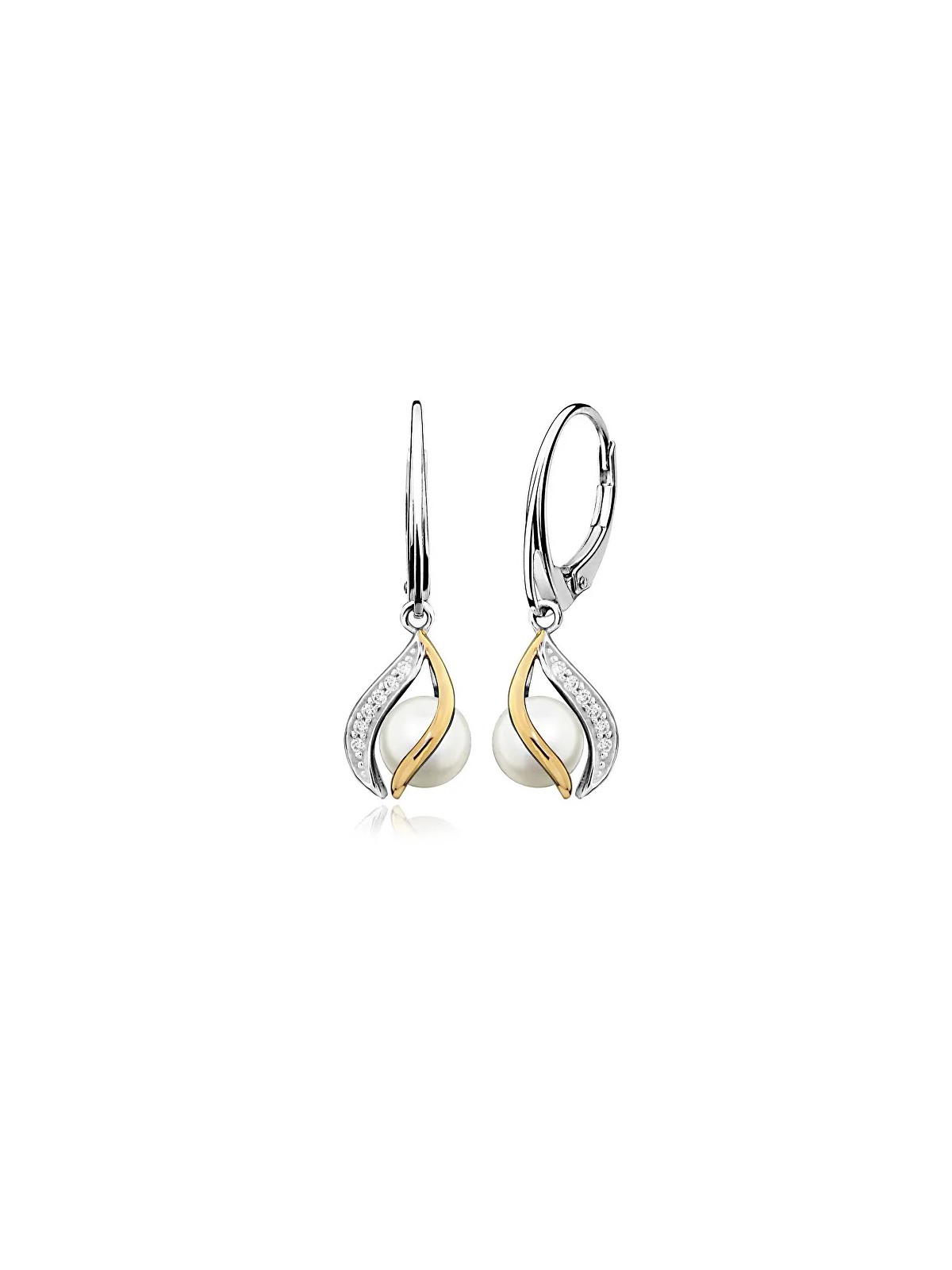 MOISS Eleganti orecchini in argento con perle vere EP000146 donna