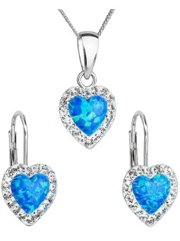 Evolution Group Preciosa 39161.1 e opale blu (orecchini, catena, pendente) da donna
