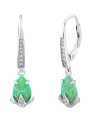 Silvego Orecchini in argento con opale sintetico verde JJJE1267G donna