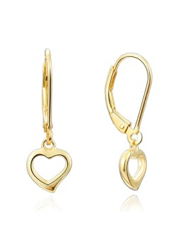 Beneto Orecchini in argento placcato oro con cuori AGUC1960-GOLD donna