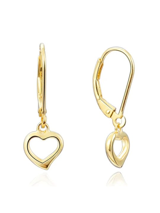 Beneto Orecchini in argento placcato oro con cuori AGUC1960-GOLD donna