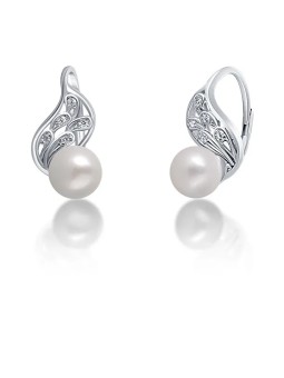 JwL Luxury Pearls Deliziosi orecchini in argento con vera perla bianca JL0706 donna