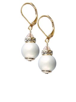 Lampglas Delicati orecchini Sweet Cream realizzati con perle Lampglas ECU23 donna
