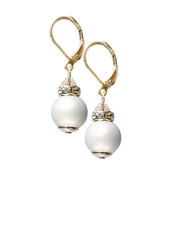 Lampglas Delicati orecchini Sweet Cream realizzati con perle Lampglas ECU23 donna