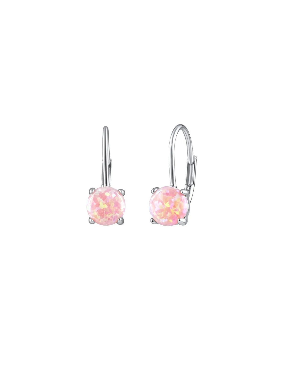 Silvego Orecchini in argento con opale sintetico rosa LPS1398P donna