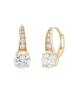 JV OrecchiniD placcati oro con zirconi trasparenti SVLE0974XH2GO00 donna