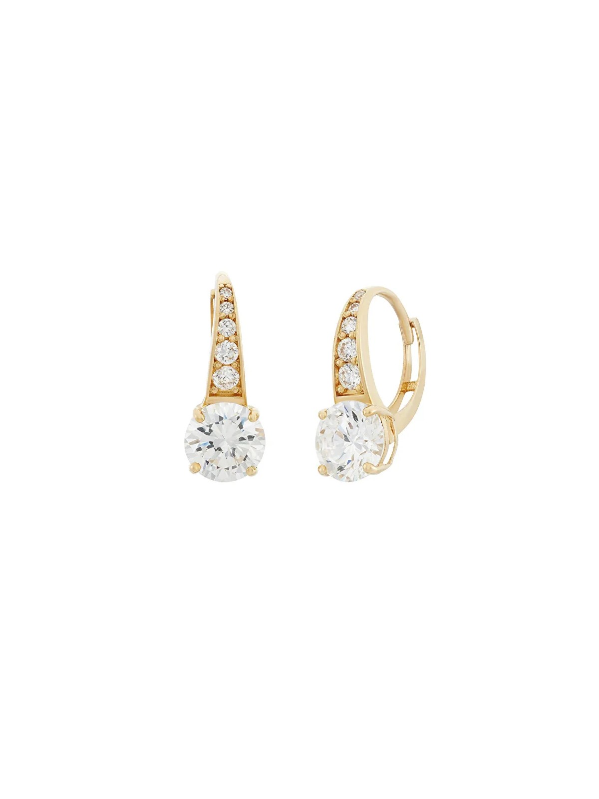 JV OrecchiniD placcati oro con zirconi trasparenti SVLE0974XH2GO00 donna